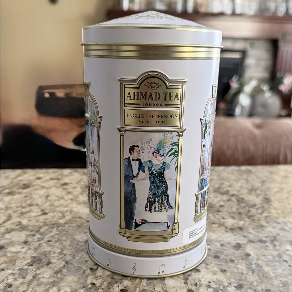 London English Afternoon Music Caddy - White and Gold